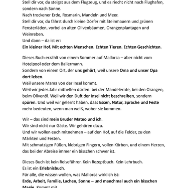 Ernte, Sonne, Früchte, Magie - Unser Sommer auf Mallorca (digital PDF)