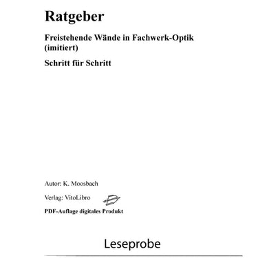 Fachwerk-Optik (imitiert)  Schritt für Schritt Printausgabe