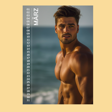 Männer Strand Kalender Mallorca 2026